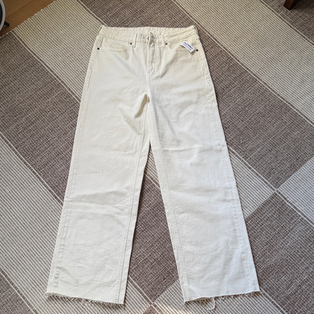 NWT - Old navy extra high rise sky-hi wide leg jean with secret smooth pockets